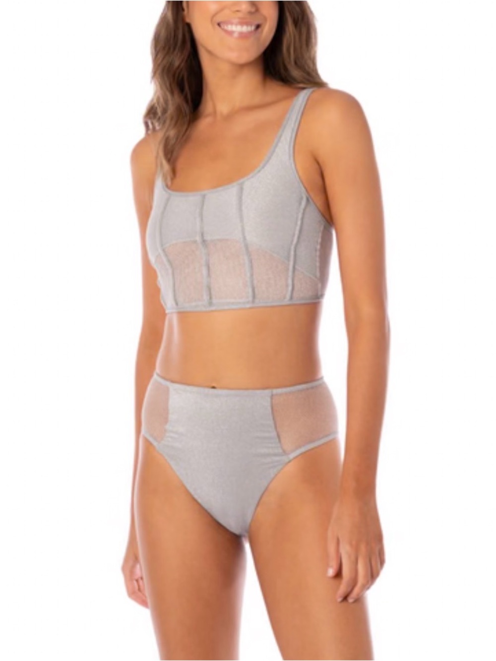 Maaji Sparkle Mesh Bikini Set size M